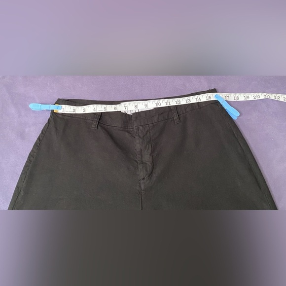 Frank & Eileen Kinsale Performance Cotton Linen Crop Pants Size: 10 Black - Picture 12 of 15